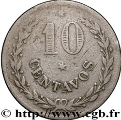 COLOMBIE 10 Centavos - monnaie de léproserie 1921 Birmingham