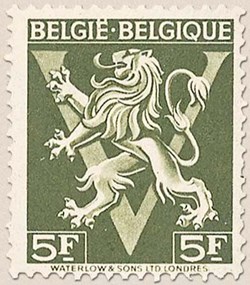 BELGIE-BELGIQUE - LION HERALDIQUE - ORNEMENT V - 5Fr