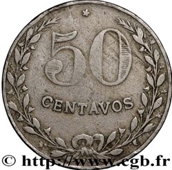 COLOMBIE 50 Centavos - monnaie de léproserie 1921 Birmingham