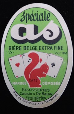 Etiquette de Brasserie Cousin * De Rauw Frameries
