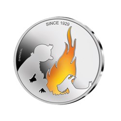 BELGIQUE - Pièce de 5 euros Belgique 2019 « 90 ans Tintin » en COULEUR BU dans une coincard.