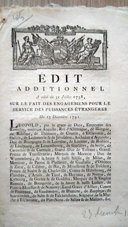 Edit additionnel - 1791