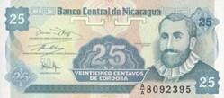 NICARAGUA - Billet de 25 Centavos de Córdoba - 1991