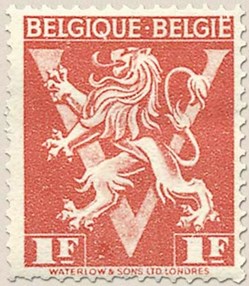 BELGIQUE-BELGIE - LION HERALDIQUE - ORNEMENT V - 1Fr