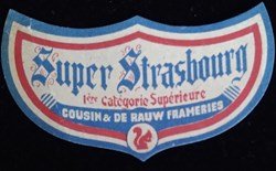 Etiquette de Brasserie Cousin * De Rauw Frameries