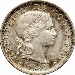 10 CENTAVOS - COLOMBIA (BRUXELLES) 1897