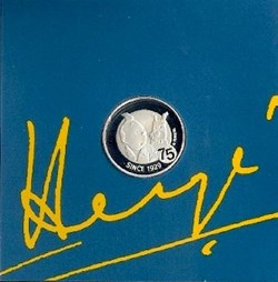 10 Euro TINTIN 75 ème ANNIVERSAIRE 2004 Bruxelles.