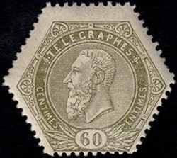 BELGIQUE - Timbre télégraphe - 1871 - 60