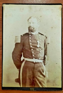 CDV Militaire Photo JULES FERRAND l Officier de marine Vintage albumen LILLE