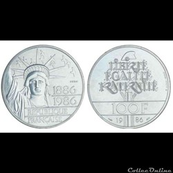 Pièce de 100 Francs Argent - Liberté