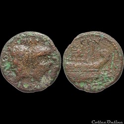 VIENNA - VIENNE - JULES CÉSAR et OCTAVE - Dupondius à la galère - 36 AC- Vienne, Gaule