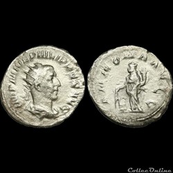 PHILIPPE Ier L'ARABE- Antoninien - 247 - Rome - 5e Officine - type 3