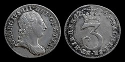 George III (1760-1820) - three pence