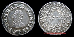 Henri II de Montpensier (1592-1608), Essai du denier d'argent, frappe posthume 1609