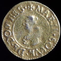 Marie de Montpenser (1608-1627), denier tournois en Ag doré - 1620