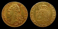 LOUIS XVI Double louis d’or dit "aux écus accolés" 1786 Lyon