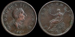 George III (1760-1820) - half penny