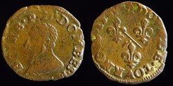 00790 - Francois II de Montpensier (1582-1592), Double tournois type 3 - 1585