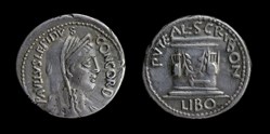 L. Aemilius Lepidus Paullus and L. Scribonius Libo, Denarius