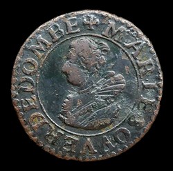 Marie de Montpensier (1608-1627), Double Tournois type 5 - 1621