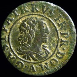 Gaston d'Orleans (1627-1650), Denier Tournois type 7 - 1649