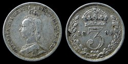 Victoria (1837-1901) - three pence
