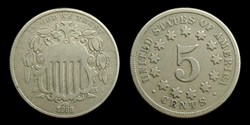 Shield nickel - 1868