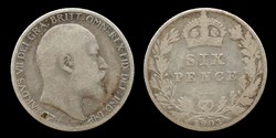 Edward VII (1901-1910) - six pence