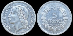 Gouvernement provisoire (1944-1946) - 5 francs 1945c