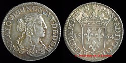 Anne Marie Louise d'Orleans (1650-1693), Douzieme d'ecu - 1664