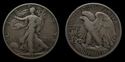 Walking liberty half dollar - 1945