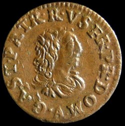 Gaston d'Orleans (1627-1650), Denier Tournois type 7 - 1649