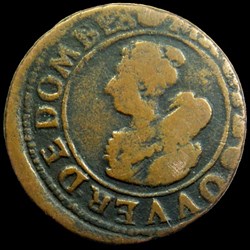 Marie de Montpensier (1608-1627), Double Tournois type 5 - 1629