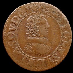 Gaston d'Orleans (1627-1650), Double Tournois type 8 - 1637 B