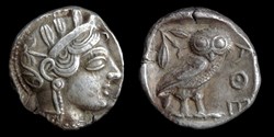 Attique, Athène tetradrachme - 454-404 BC