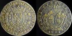 1594 - Henri II de Montpensier (1592-1608), Jeton, laiton