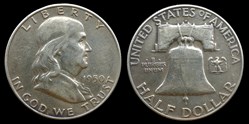 Franklin half dollar - 1950 D