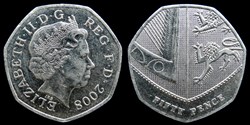 Elizabeth II (1952-2022) - 50 pence