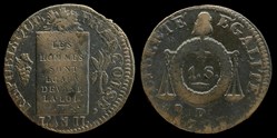 Convention - Sol aux balances 1793 D•