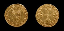 1576 - Louis II de Montpensier (1560-1582), Demi-pistole