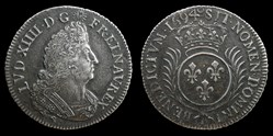 Louis XIV (1643-1715) - Quart d'écu aux palmes - 1694 D