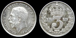 George V (1910-1936) - three pence
