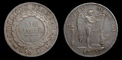 Convention - Ecu de six livres 1793 A