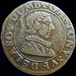 Gaston d'Orleans (1627-1650), Double Tournois type 6 - 1629