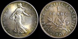 3° republique (1870-1940)- 1 franc 1901