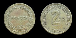 Gouvernement provisoire (1944-1946) - 2 francs 1944