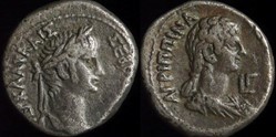 Neron & Agrippine, tetradrachme - Alexandrie