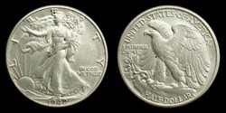 Walking liberty half dollar - 1942