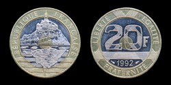 5° république (1958- ) 20 francs 1992