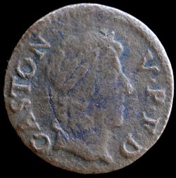Gaston d'Orleans (1627-1650), Denier Tournois type 13 - 1652